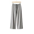 thumbnail image 6 of Tqcoqu Women's Solid Color Drawstring Elastic Waist Wide Leg Pants Casual Loungewear Long Trousers For Fall Winter, 6 of 7