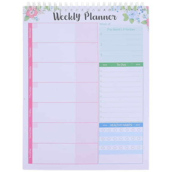 Set of 2 Daily Planner Weekly Office Notebook Record Keeping