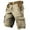 Khaki, variant on AHTJRT Men's Casual Solid Outdoor Shorts with Distressed Wash for Hiking Brown 5XL