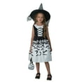 thumbnail image 5 of NIEWTR Halloween Witch Set Cute Girls Kids Girls Trick-Or-Treating Black White Striped Tulle Tutu Dress and Toddler Trick-Or-Treating Outfit for Kids Party, 5 of 9