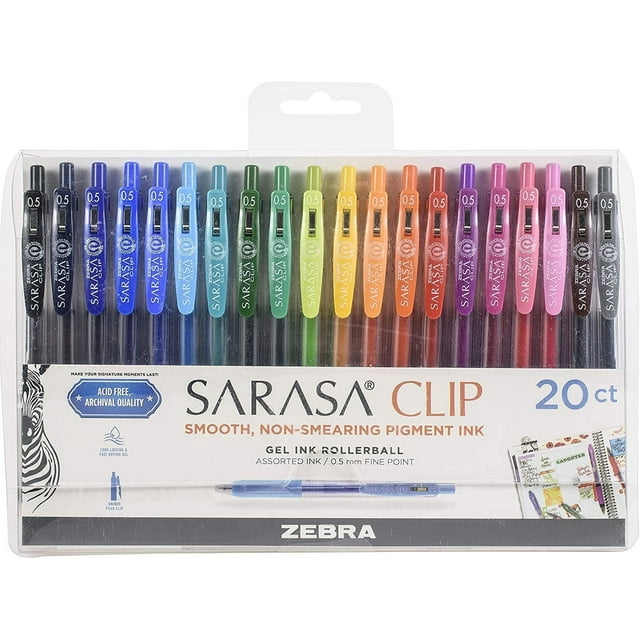 Pluma Zebra Sarasa Clip Plumas de tinta de gel retractil, pu Zebra Pen Zebra Pen
