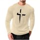 thumbnail image 2 of Amzcrzy - Sudadera Para Hombre, Estilo Informal, Holgada, Elástica, Para Fitness, Con Estampado De Manga Larga Y Cuello Redondo, Color Caqui, 3Xl, 2 of 5