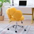 thumbnail image 3 of 360° Swivel Height Adjustable Teddy Fabric Office Chair Home & Study, 3 of 12