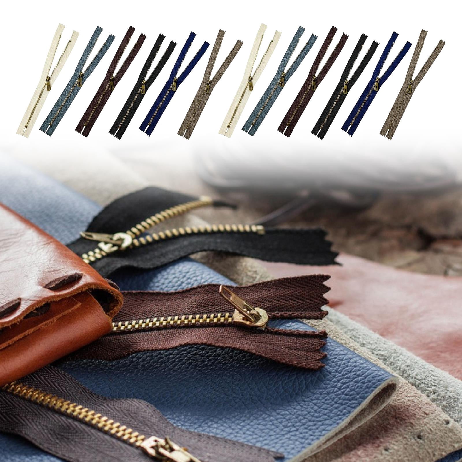 HILABEE 12 Pieces Bag Zippers Replacement Metal Zippers Sewing Crafts Accessories Jackets Coats Handbags Dresses Jeans Pockets Sturdy Nylon Material Suitable 30cm