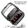 thumbnail image 2 of Kuymtek Parachoques de pantalla de reloj inteligente de TPU para Fitbit Versa 2/2SE (negro), 2 of 6