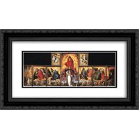 Rogier van der Weyden 2x Matted 24x14 Black Ornate Framed Art Print 'The Last Judgement Polyptych'