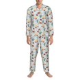 thumbnail image 3 of Disketp Ragonfly And Ladybug for Pajamas Set Long Sleeve Sleepwear Mens Button Down Nightwear Pj Sets-X-Large, 3 of 7