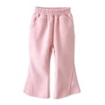 thumbnail image 3 of JOANKDMI Tween Girls Flared Sweatpants Size 10-11 High Waisted Yoga Pants with Pockets Elastic Waist Wide Leg Casual Athletic Trousers for Dance Everyday Activewear, 3 of 8