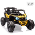 thumbnail image 1 of 12V Electric Ride on UTV Car 35W*2 Electric Off-Road Car Kids Truck Car w/Remote Control, Large Seat, EVA Tires, Spring Suspension, Ride on Toys for Kids, 1 of 1