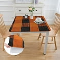 thumbnail image 2 of HAOXIT  Home Fashions Farmhouse Living Fall Buffalo-Check Tablecloth, Square,Orange and Black 52*52, 2 of 8