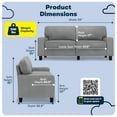 thumbnail image 2 of Serta Palisades 73" Track Arm Sofa with Removable Covers Glacial Gray, 2 of 17