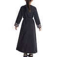 thumbnail image 5 of QSXADF Muslim Girls Abayas Long Sleeve Prayering Dress Muslim Style Embroidered Ruffled Long Sleeve V-Neck Ankle Length Modest Girl's Dresses Toddler Girls Outfits, 5 of 6