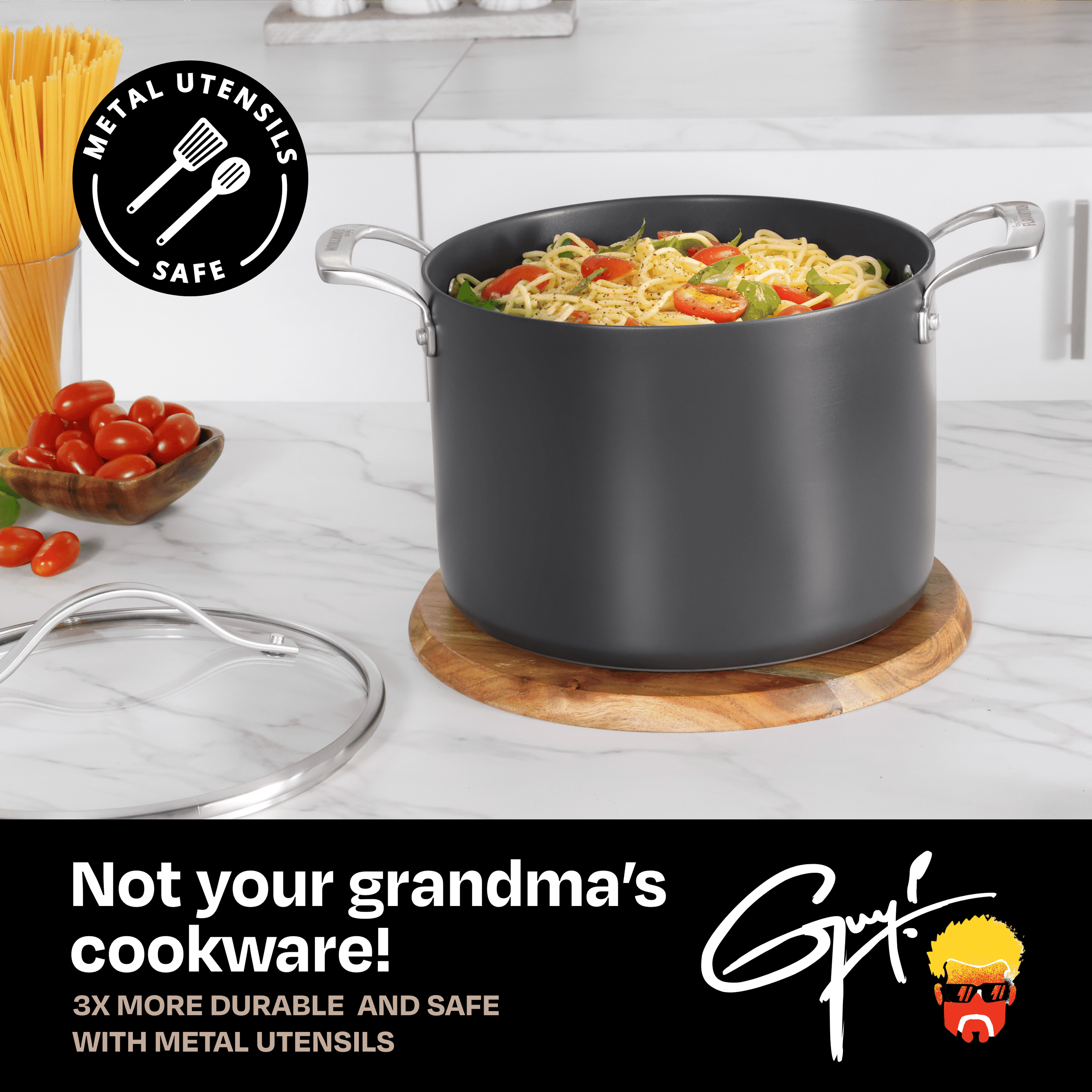 Guy Fieri's Flavortown Laser Titanium 12 Piece Set - Non-stick