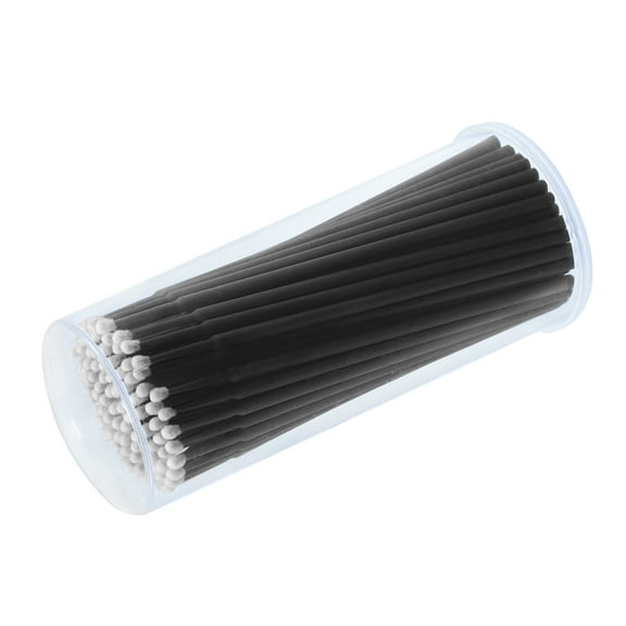 Unique Bargains 100PCS Not Reusable Micro Applicator Brush for Eyelash Extension Lips Mascara Brushes Set Black