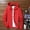 Red, variant on WILLBEST Hoodie Oversized Men's Casual Pure Color Plus Size Hoodie Reflective Zipper Outdoor Sport Coat