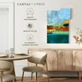 thumbnail image 4 of Elephant Stock View Across The Bay Wall Art - Vertical Multi Panel Canvas - Living Room Wall Decor - Abstract Multi Panel - Teal And Green Decor By Jan Weiss - 14" x 23", 4 of 4