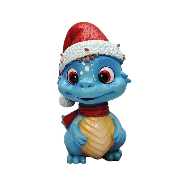 Figura de dragón de Navidad, juguete de decoración navideña, estatua decorativa de dragón para Estilo A