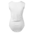 thumbnail image 2 of Ma Croix Womens Cotton Blend Tank Top Sleeveless Shirt-tail Round Bottom T-shirt Ultra Soft Handfeel, 2 of 7