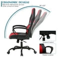 thumbnail image 4 of PC Gaming Chair Ergonomic Computer High-Back Racing with Lumbar Support Armrest Adjustable PU Leather Swivel Rolling Executive Office Desk for Home Adults, Red, 4 of 7