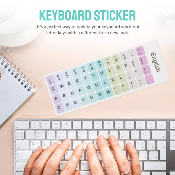 RENACLIPY Multi-Color ABS Keyboard Decals Stickers for Computer Laptop Decoration and Personalization