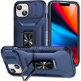 thumbnail image 1 of Funda para GANGXUN iPhone 15 Plus - Soporte metálico, Función magnética, Azul, 1 of 6