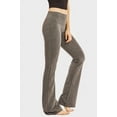 thumbnail image 4 of MOPAS Women Fold-Over High Waisted Flared Bottom Bootcut Basic Workout Pants, 4 of 4