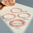 thumbnail image 5 of Natural Stone Rose Quartz Round Beads Elastic Bracelet Bohemian Women's Fashion Charm Summer Holiday Beach Handmade Jewelry, 5 of 6