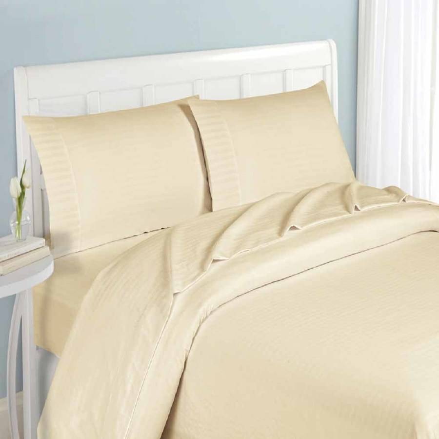 Fashion Street Microfiber Striped Bedding Sheet Set