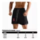 thumbnail image 5 of 2pcs Gimnasio Short Con Licra Deportiva 2 En 1 Hombre Correr, 5 of 8