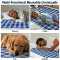thumbnail image 3 of BUYHAO Washable Bed Pads for Incontinence 35"x60" (2 Pack) – Reusable Heavy Absorbency Underpads, Waterproof Protection for Elderly & Pets (Blue), 3 of 8