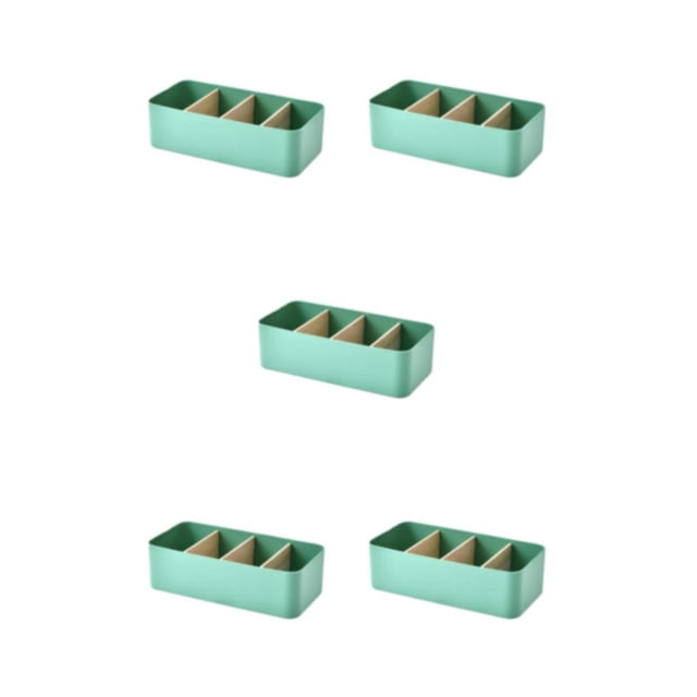kurtrusly Storage Box Strong Practicality Wide Application Detachable Partition Large Capacity Plastic Storage Box Ladder Layered green Rectangular 5Set