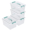 thumbnail image 5 of Vababa 14 L Clear Latch Storage Bins with Top Handle, 4 Pack Plastic Storage Box with Lid, 5 of 8