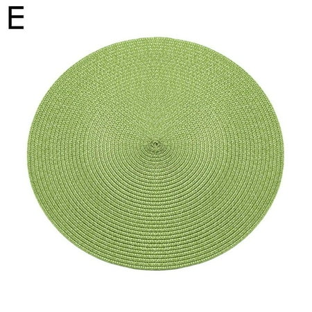 

38Cm Round Large Woven Kitchen Placemat Coaster Pad Insulation I5X4