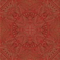 thumbnail image 1 of Ahgly Company Indoor Square Patterned Red Fox Red Area Rugs, 5' Square, 1 of 6