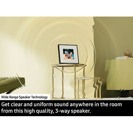 Samsung - HW-LS60D Music Frame Smart Speaker/Picture Frame, Dolby Atmos - Black