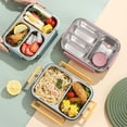 thumbnail image 4 of Tupper para comida portátil Matsuzay caja bento deportiva junta dividida color verde, 4 of 6