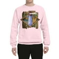 thumbnail image 2 of Wild Bobby, Living Life In The Sun Surfboards Sunsets Lighthouse Pop Culture Unisex Crewneck Graphic Sweatshirt, Light Pink, Large, 2 of 3