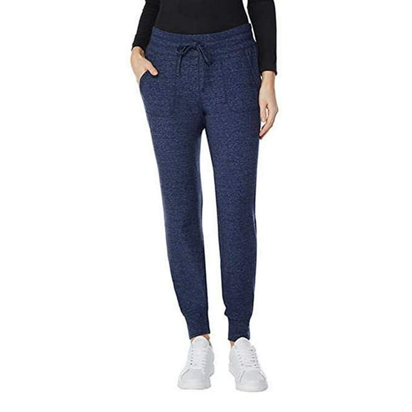 32 Degrees Pantalon de Jogging en Molleton pour Femmes (S, Bleu Chiné)