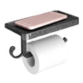thumbnail image 4 of POINTERTECK Wall Mounted Toilet Roll Tissue Paper Holder Stand Phone Shelf With Hook For Bathroom New, 4 of 9