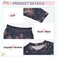 thumbnail image 3 of FORMRS Long Sleeve Top and Pants Pajama Set for Niños 2-Piece Sleepwear, Sizes 18M-8Y, Red and White Fireworks Pattern, 3 of 6