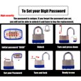 thumbnail image 4 of Combinaison de 4 Chiffres Cadenas de Sécurité Imperméable Porte Cabanon Serrure Extérieure, 4 of 6