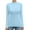 Blue, variant on Women's Turtleneck Long Sleeve Slim Fit Basic T-Shirts Casual Comfortable Stretch Soft Fabric Fashion Top
