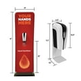 thumbnail image 2 of Automatic Sanitizer Dispenser Floor Stand Kit (Double-Sided Clean Your Hands Here Graphic Banner + Touch-free Dispenser) (24x78 (Large), Red), 2 of 6