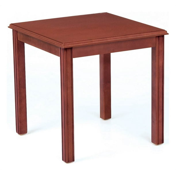 20 in. Office Side Table in Brown Finish (Mahogany)