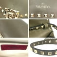 thumbnail image 3 of Pre-Owned Valentino Garavani Rockstud Shoulder Bag Pochette Leather Khaki (Good), 3 of 3