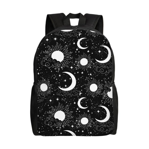 Disketp Crescent and Stars Mochila Unisex de Apertura Lateral Completa, Mochila para Laptop para Escuela, Trabajo y Viajes
