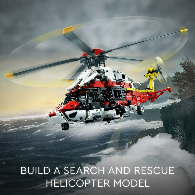 LEGO Technic Airbus H175 Rescue Helicopter Toy With Spinning Rotors and Motorized Features 42145 Walmart
