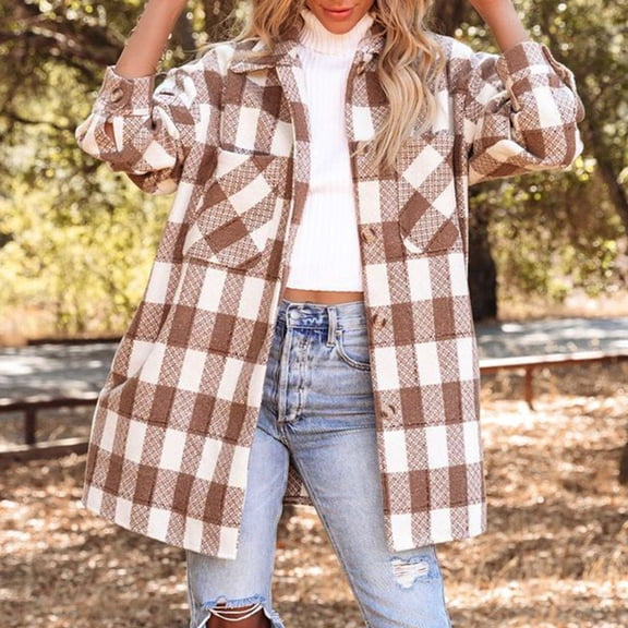 Vedolay Tops for Women Casual Womens Business Casual Blazer with Lined Double Suit Jacket,Khaki L