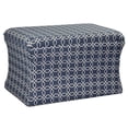 thumbnail image 2 of ORE International 19.25" Polyurethane Lattice Pouf Storage Bench in Blue, 2 of 4