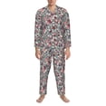 thumbnail image 3 of Hirioo Daisies Flowers for Men's Pajama Sets 2 Piece Pjs Men's Long-Sleeved Pajama Set Button Down Sleepwear,S-XXL-X-Large, 3 of 7